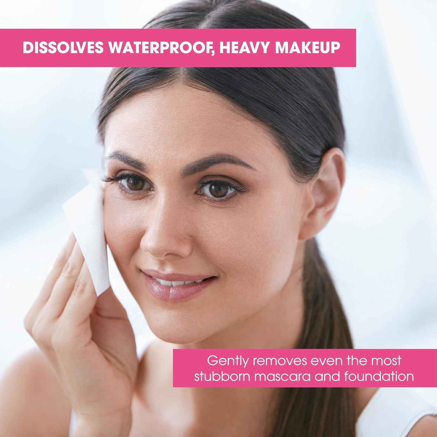 Diamond Wipes Face Cleansing and Waterproof Makeup Remover Wipes, Case of 250 Wipes, Alcohol Free Wipes with Vitamin E