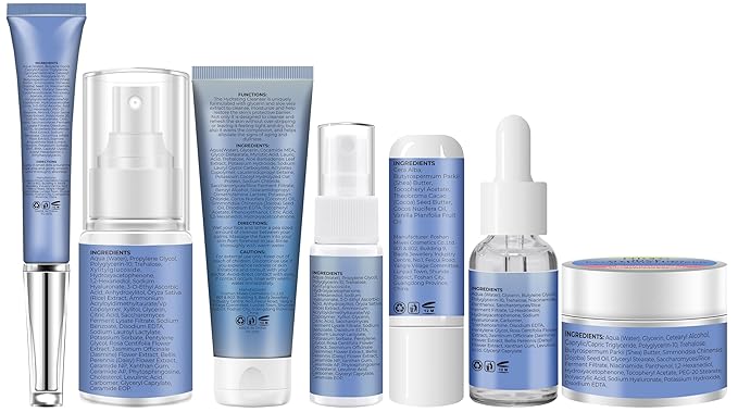 Hydrating Skin Care Set Kit,Travel Friendly Skincare Teens Kids Women Facial Skin Care Routine Kit Products,Gentle Skin Care Set Gift for Teens Girls Teenage Women Travel Size Toiletries Essentials