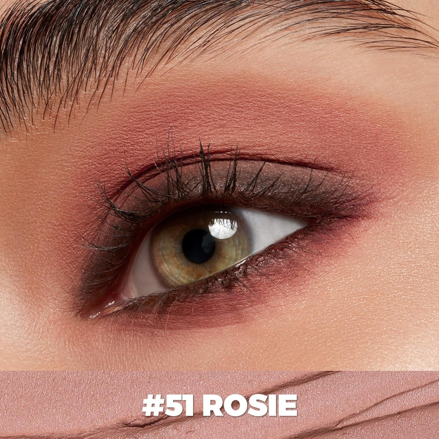 FOCALLURE Shimmer and Matte Cream Eyeshadow Stick,Smooth Brilliant Eye Brightener Pencil for Women,Long Lasting Waterproof Eye Shadow and Liners Makeup,Rosie