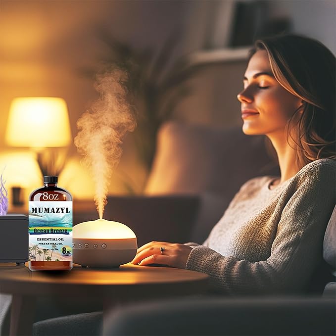 Ocean Breeze Essential Oil, Ocean Breeze Oil 8 Fl Oz 240ML for Diffuser Humidifier Yoga Cleaning DIY Candle Soap Making Fragrance Oils