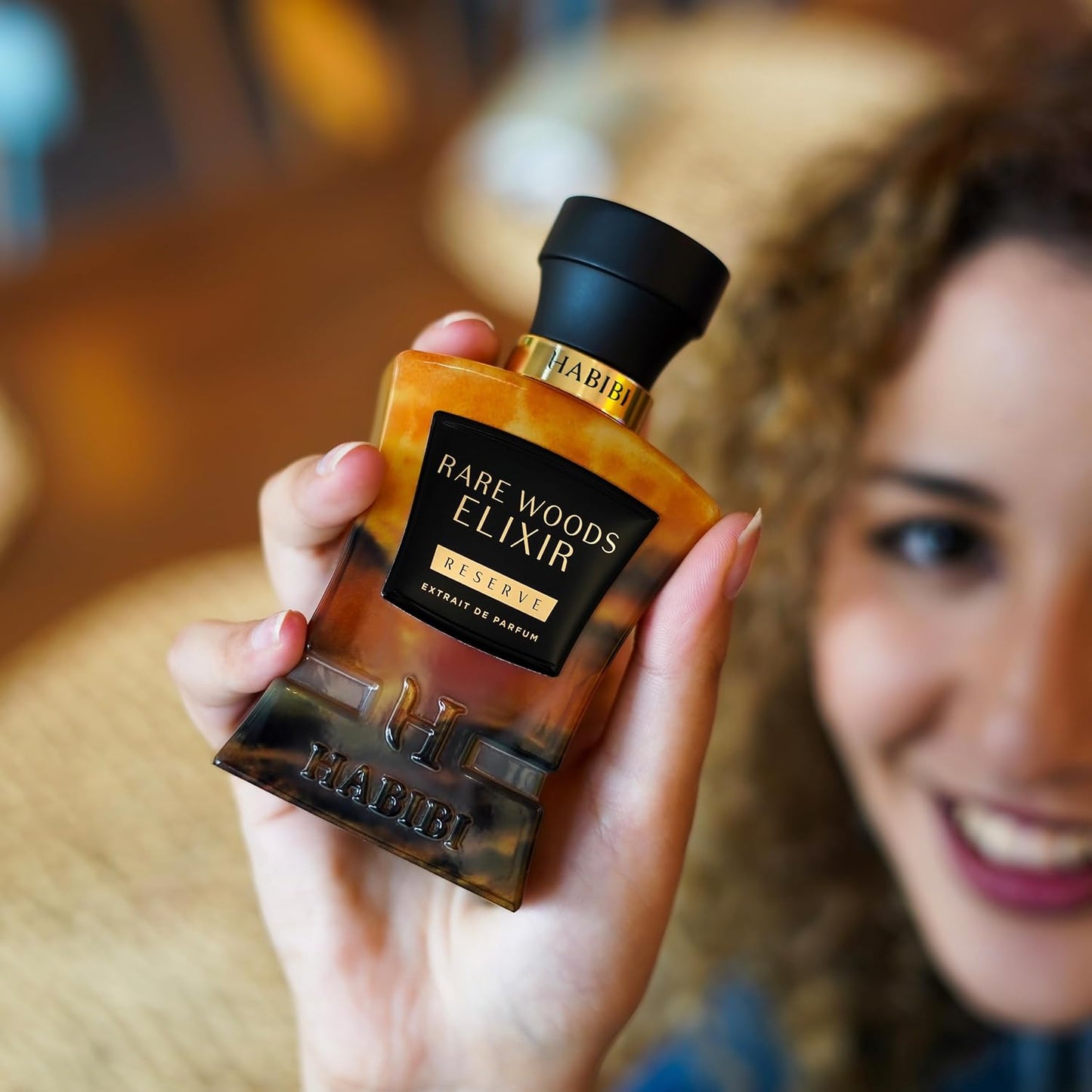 H HABIBI Rare Wood Elixir Extrait De Parfum – Cologne for Men & Perfume for Women, 2.5 oz Long Lasting Unisex Fragrance with Cardamom & Tea, Arabian Scent