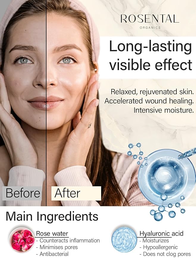 Organics Hydrating Facial Serum - 100% Vegan & Natural Cosmetics (30 ml, Hyaluronic Serum)