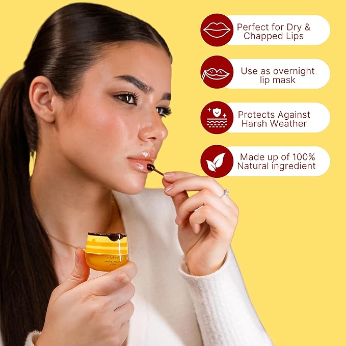 Original My Bee Balm Lip Balm - Propolis Hydrating Balm Honey Pot for Dry, Chapped & Cracked Lips with Propolis, Honey & Vitamin E - Soften, Smooth & Reduce Lip Lines