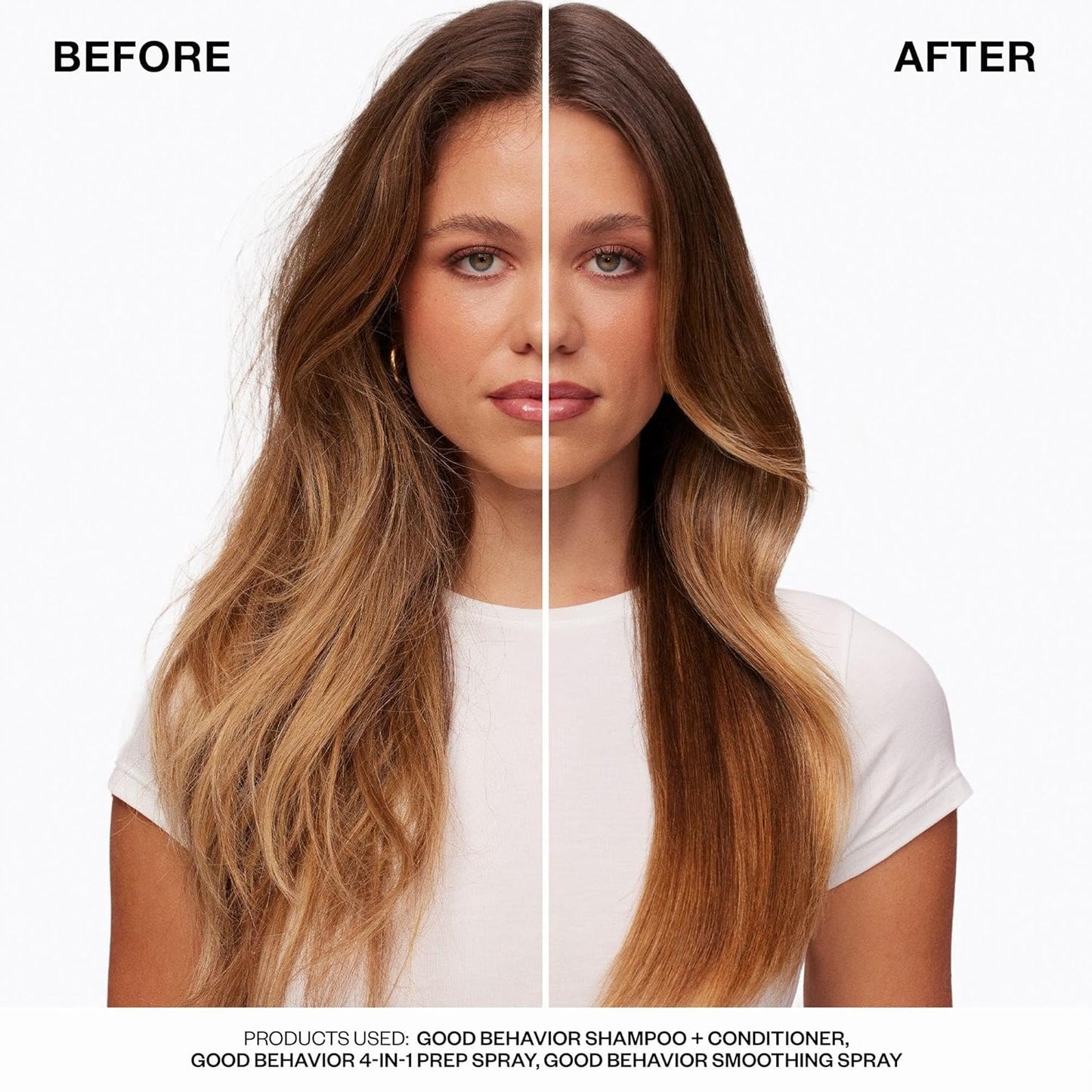 IGK GOOD BEHAVIOR Ultra Smooth Shampoo and Conditioner Set | Frizz Control + Hydrates + Shine | Vegan + Cruelty Free | 33.8 Oz