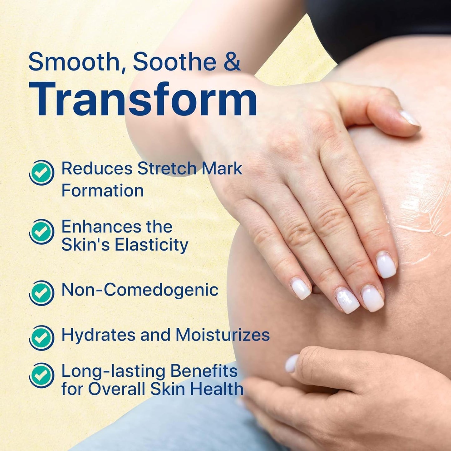 Stretch Mark Oil, Minimizes the Risk and Severity of Stretch Marks, Gentle Belly Oil for Pregnancy, Made of Natural Ingredients, Suitable for Adults and Children, 120mL（4.06 Fl Oz）