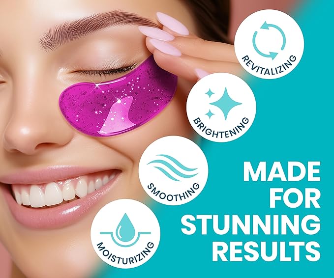 Stylia Under Eye Patches for Puffy Eyes and Dark Circles (12 Pairs) - Marine Collagen Under Eye Mask with Vitamin C, Hyaluronic Acid, Pearl Extract - Eye Masks for Dark Circles and Puffiness