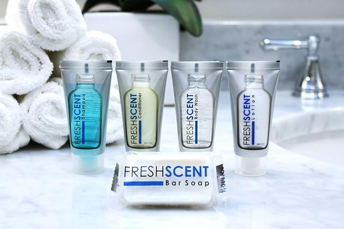 Freshscent Lotion 1oz (200 Pack) Hotel Travel Size, Bulk Amenities and Toiletries for Hospitality