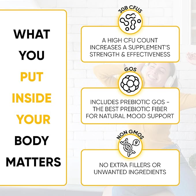 Lifted Naturals Mood Boosting Probiotic 30 60 Capsules