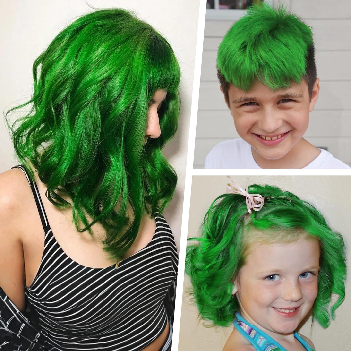 Green Temporary Hair Dye Wax Natural Instant Hair Color Wax Pomades 4.23 oz, Hair Styling Clay for Party, Cosplay, Halloween, Christmas