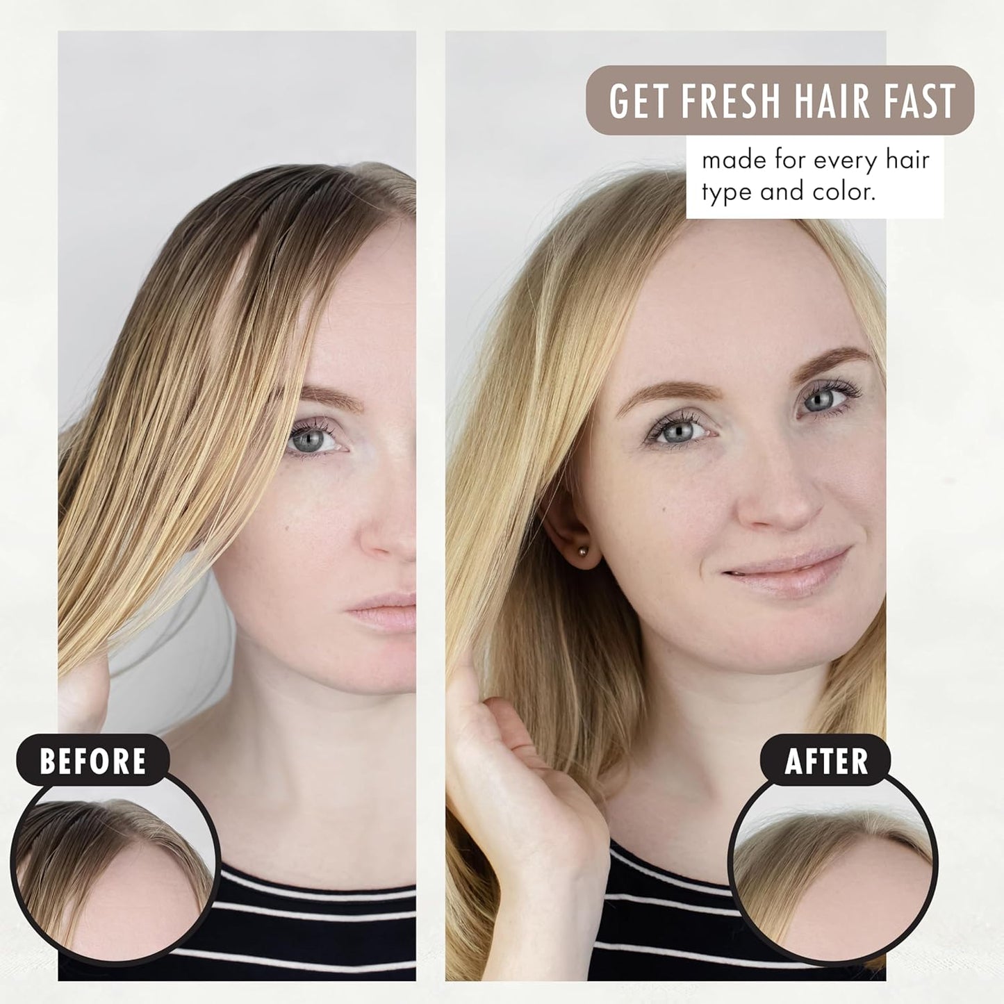 Non Aerosol Dry Shampoo Powder for Dark, Blonde and Oily Hair, All Natural Organic Hair and Body Powder, Paraben &Talc free No White Cast Synthetic Fragrance, Travel Size, Lavender & Clary Sage -1oz