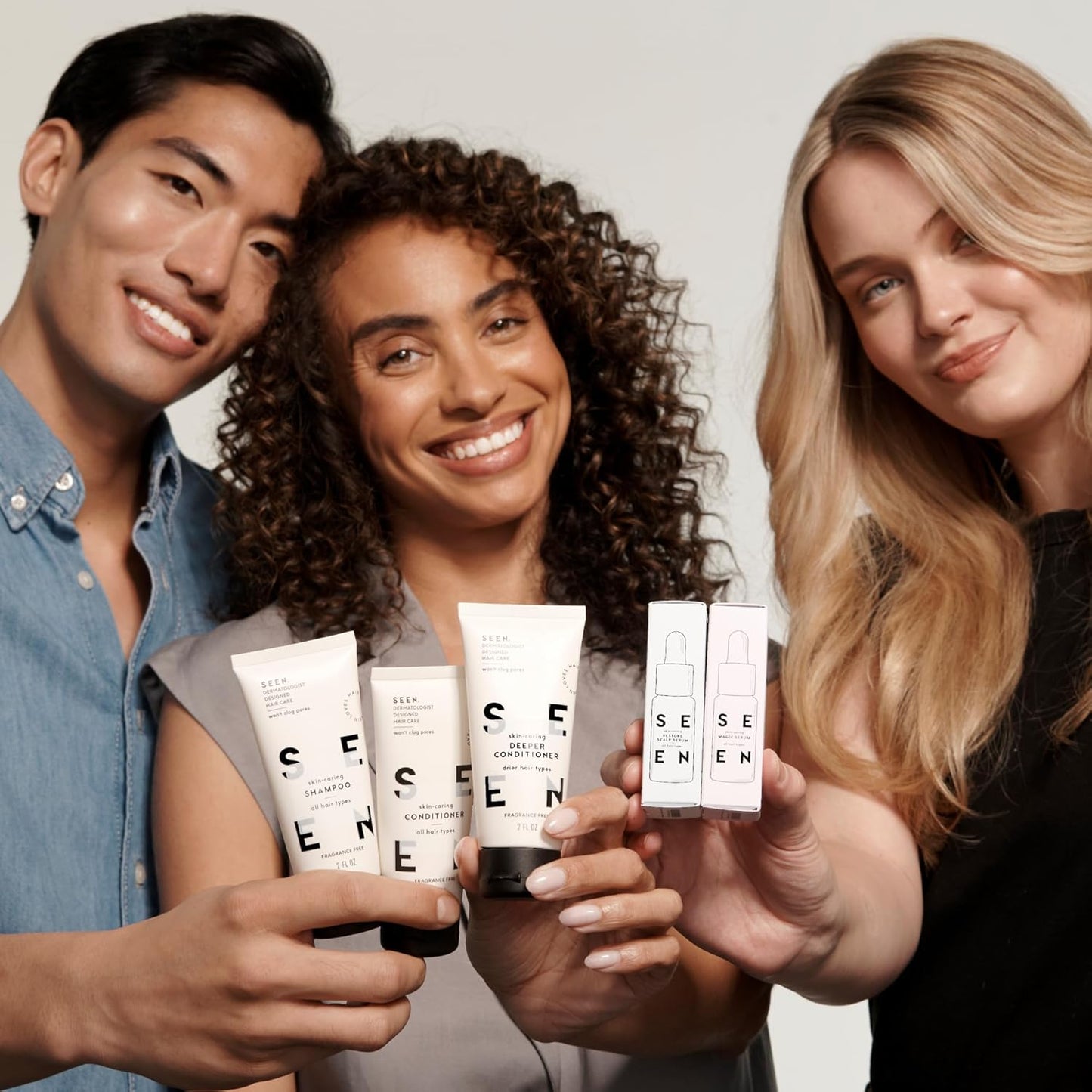 SEEN Discovery Kit - Scented- Non-Comedogenic & Hair Set- Dermatologist-Developed - Safe for Sensitive & Acne Prone Skin