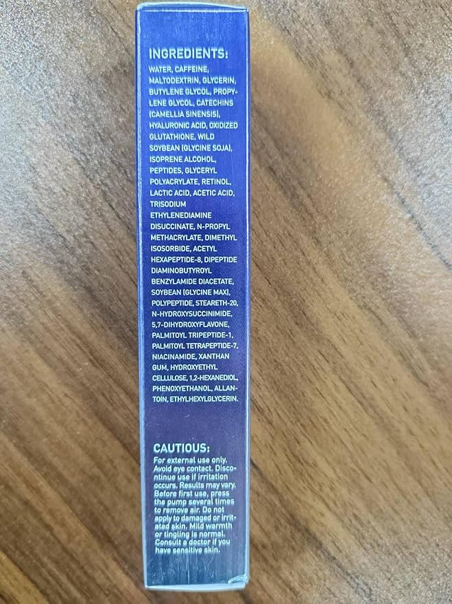 2 Packs Eye Serum for Dark Circles and Puffiness with 8% Caffeine 8% Retinol Hyaluronic Acid Niacinamide, Under Eye Cream Anti Aging for Puffiness and Bags with 360° Eye Roller Ball for Women & Men