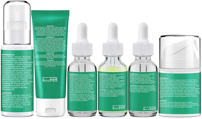 Lifting & Firming Anti-Aging Skin Care Set Kit for Women Teens,Niacinamide Retinol Serum,Hyaluronic Acid Serum,Skincare Gift Set,Facial Skin Care Products,Face Care Routine Kit Christmas Gift Women