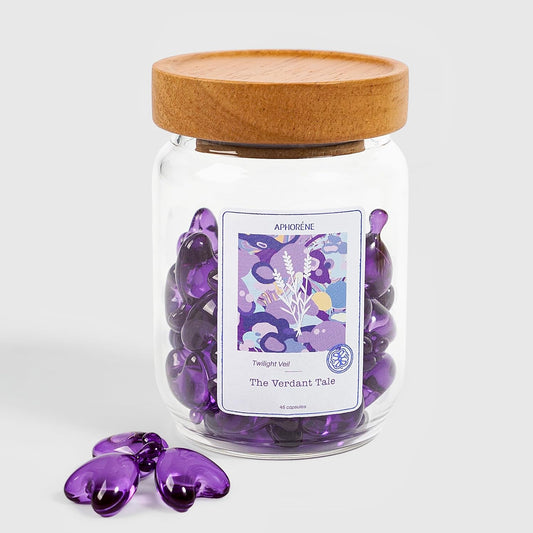 Hair Repair Oil Capsules for Frizzy or Damaged Hair – Lightweight Leave-In Serum with Vitamins & Lavender Scent, Heat Protectant, 45 Capsules