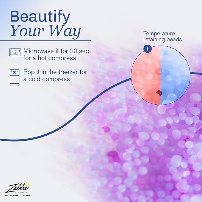 Cooling Gel Eye Mask Cold Compress for Puffy Eyes, Dark Circles, Headaches, Purple