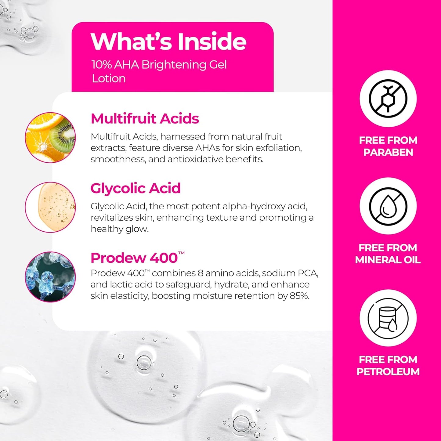 Face Brightening Kit–AHA Gel Lotion 1.7 fl oz & Vitamin C Serum 1 fl oz–Skincare Kit-Anti-Wrinkle Serum-Collagen Booster-Paraben-free - for Women