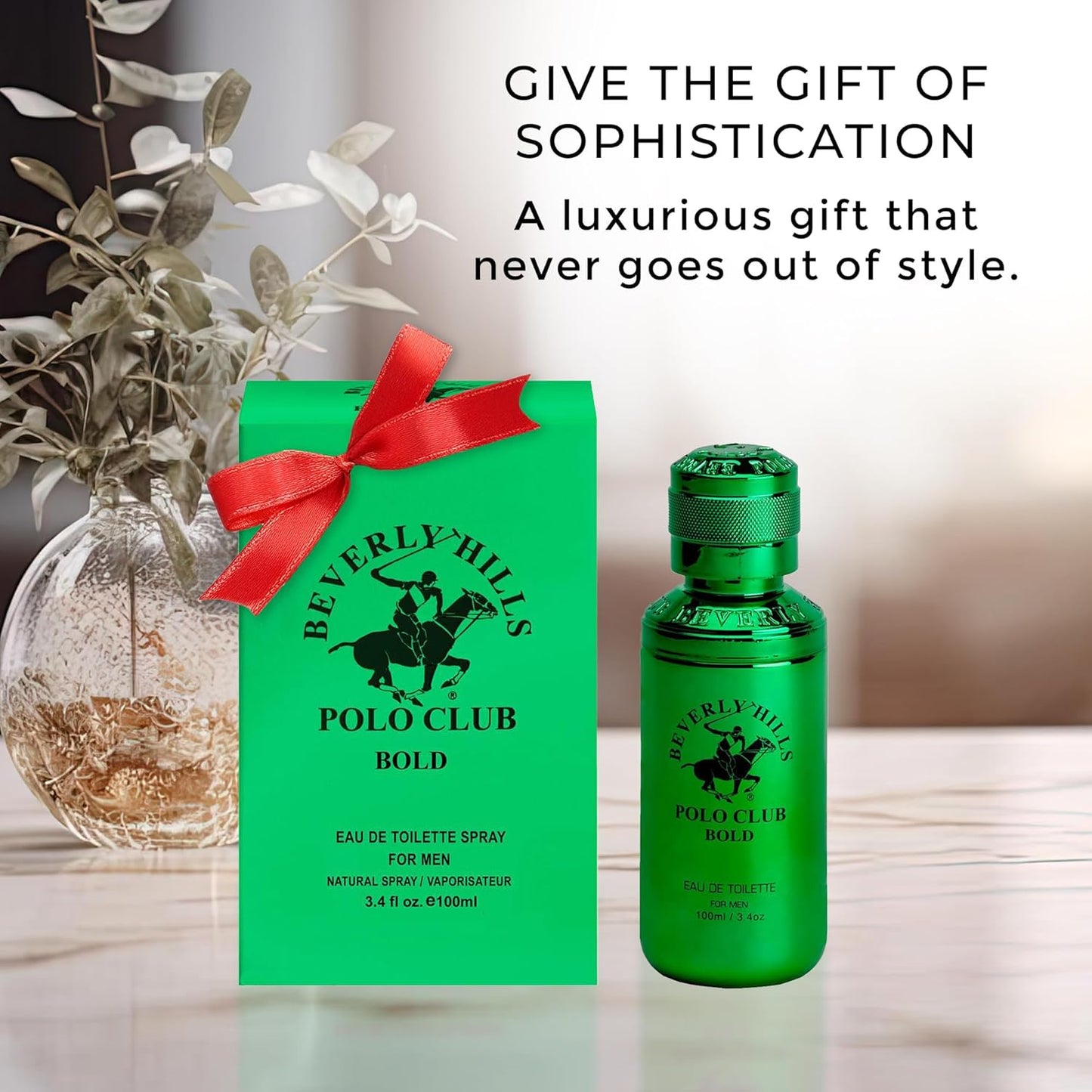 Beverly Hills Polo Club Bold Eau de Toilette Bonus Pack for Men | 3.4 Fl Oz Spray + 1.7 Oz & 0.5 Oz | Long-Lasting, Sophisticated Fresh Spicy Woody Fragrance | Signature Scent for Confidence