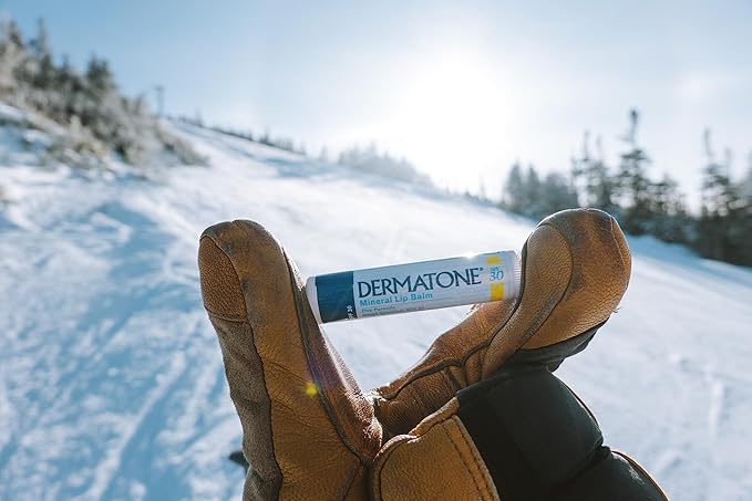 Dermatone Mineral Lip Balm SPF 30 | Moisturizing, Reef Safe, Oxybenzone Free | Jojoba Oil, Avocado Oil, Vitamin E | Zinc Oxide Lip Balm with SPF 30 | 0.15 oz (3-Pack)