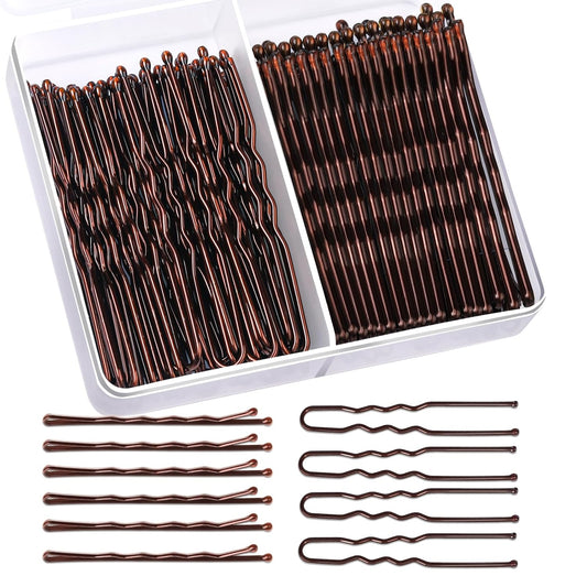 Teenitor 100Pcs Bobby Pins Bobby Pins for Women, Brown Bobby pins Hair Pins, Hair Pins for Women 2inch