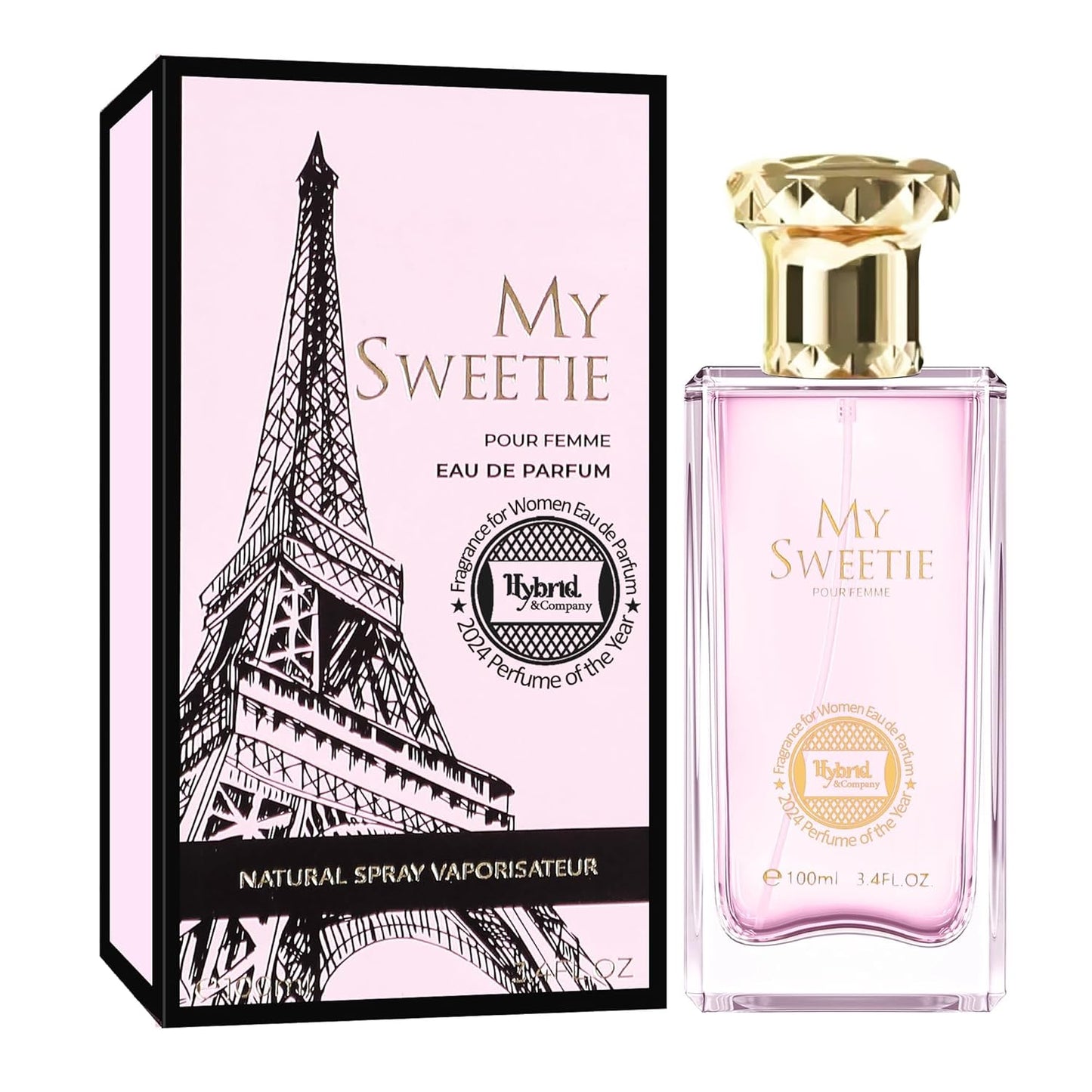 Hybrid & Company Women My Sweetie Pour Femme Eau De Parfum Vaporisateur Natural Spray 3.4 Fl Oz