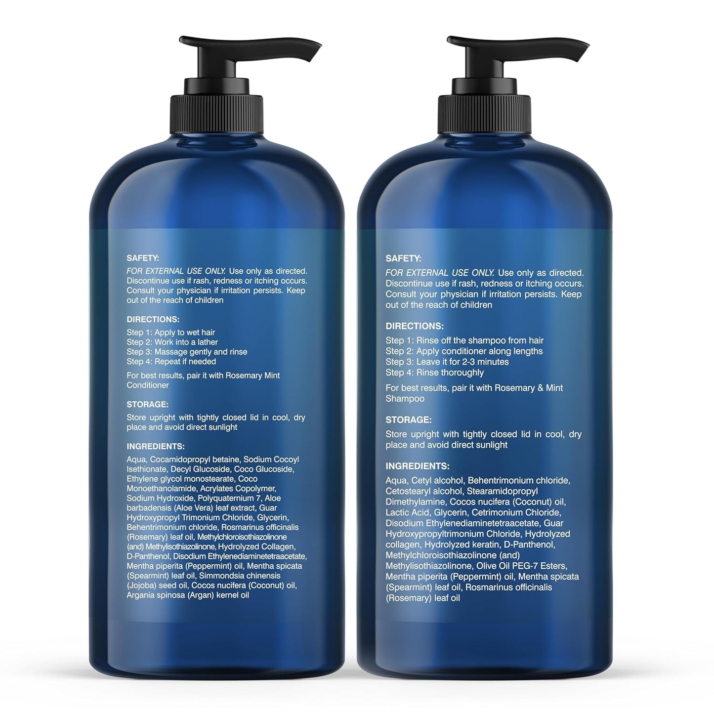 Botanic Hearth Rosemary Mint Shampoo and Conditioner Set, Thickening Formula, Promotes Hair Growth and Scalp Health Sulfate Free & Paraben Free, for Men & Women | 16 fl oz each