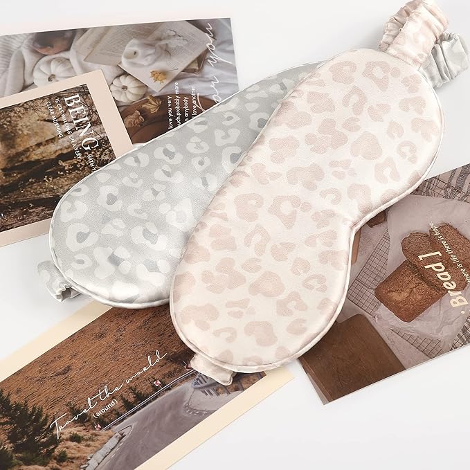 Silk Sleep Mask Light Blocking Luxury 100% Mulberry 22mm Silk Eye Mask Eye Cover Blindfold Ultra Soft Light & Comfy Anti Aging Skin Care with Travel Bag Gift Package