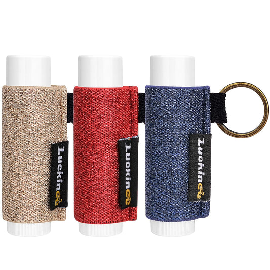 3PCS Lip Balm Holder Keychain Lip Gloss Keychain Holder Lipstick Keychain Holder Lip Balm Pouch Compatible with ChapStick Key Chain, Burt's Bees-Christmas Stocking Stuffers