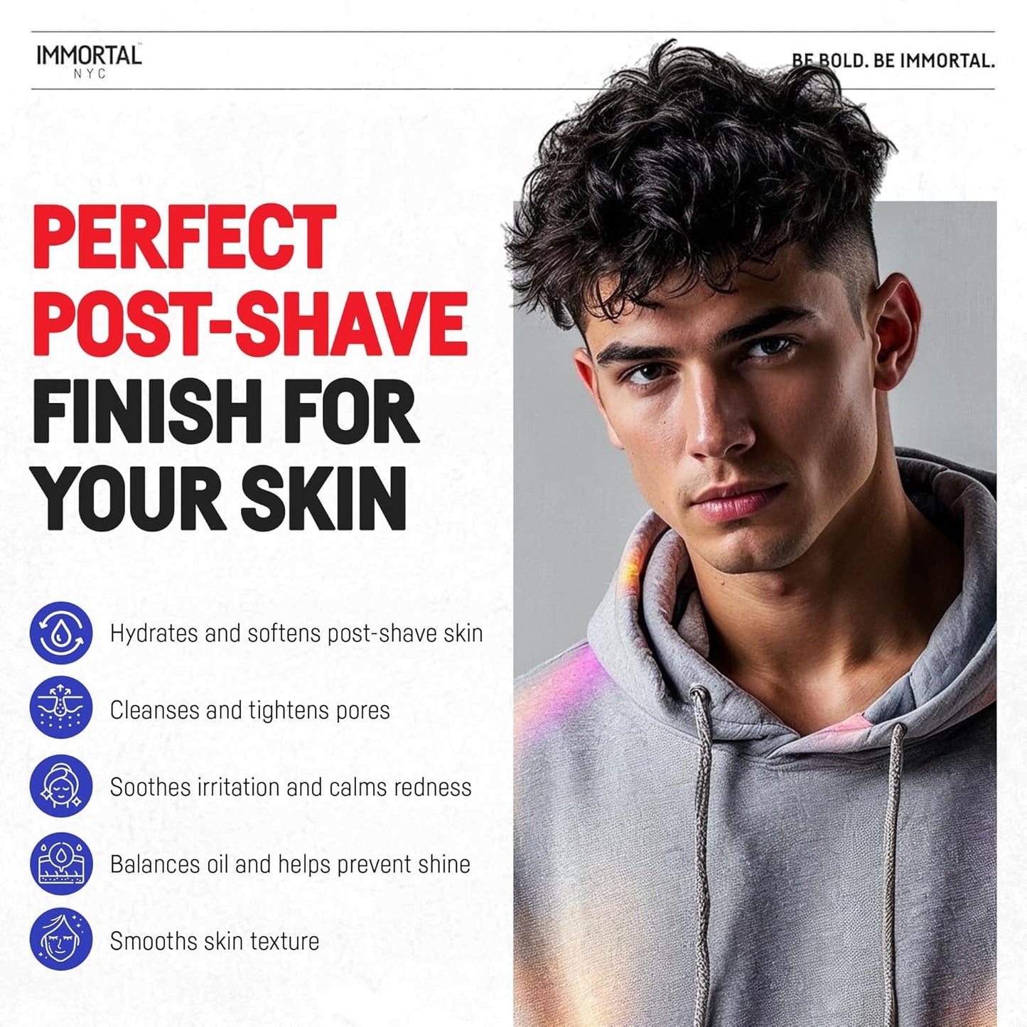 Immortal NYC Stay Blessed 02, After Shave Spray Body/Face Men's Cologne, 17 oz, Exclusive Barbers, Softens Skin, Refreshes, Disinfects and Relieves Face and Skin, Moisturizing Formula After Shaving