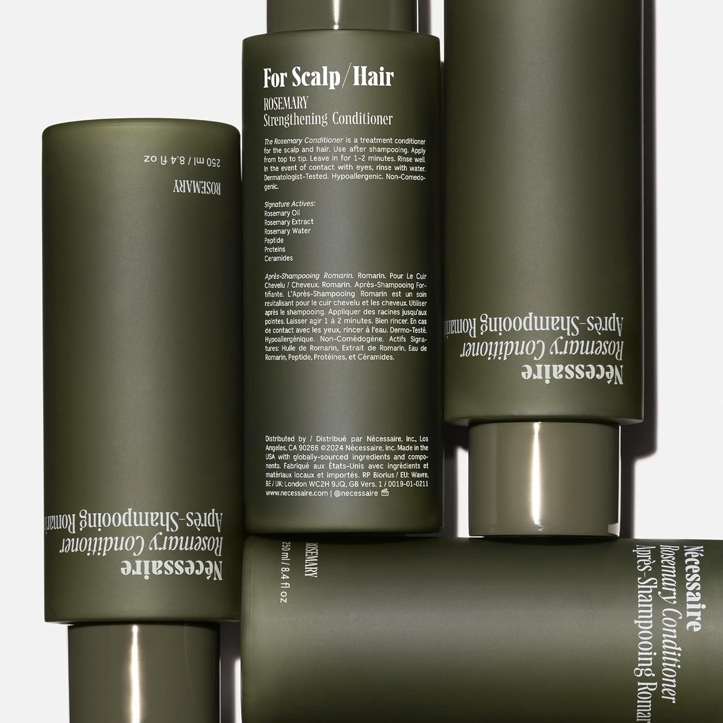 Nécessaire Rosemary Conditioner | Multi-Protien Strengthening Conditioner For Thinning Hair. For Women + Men. Good For All Hair Types/Textures. Free Of Sulfates. Color-Safe. 250 ml / 8.4 oz