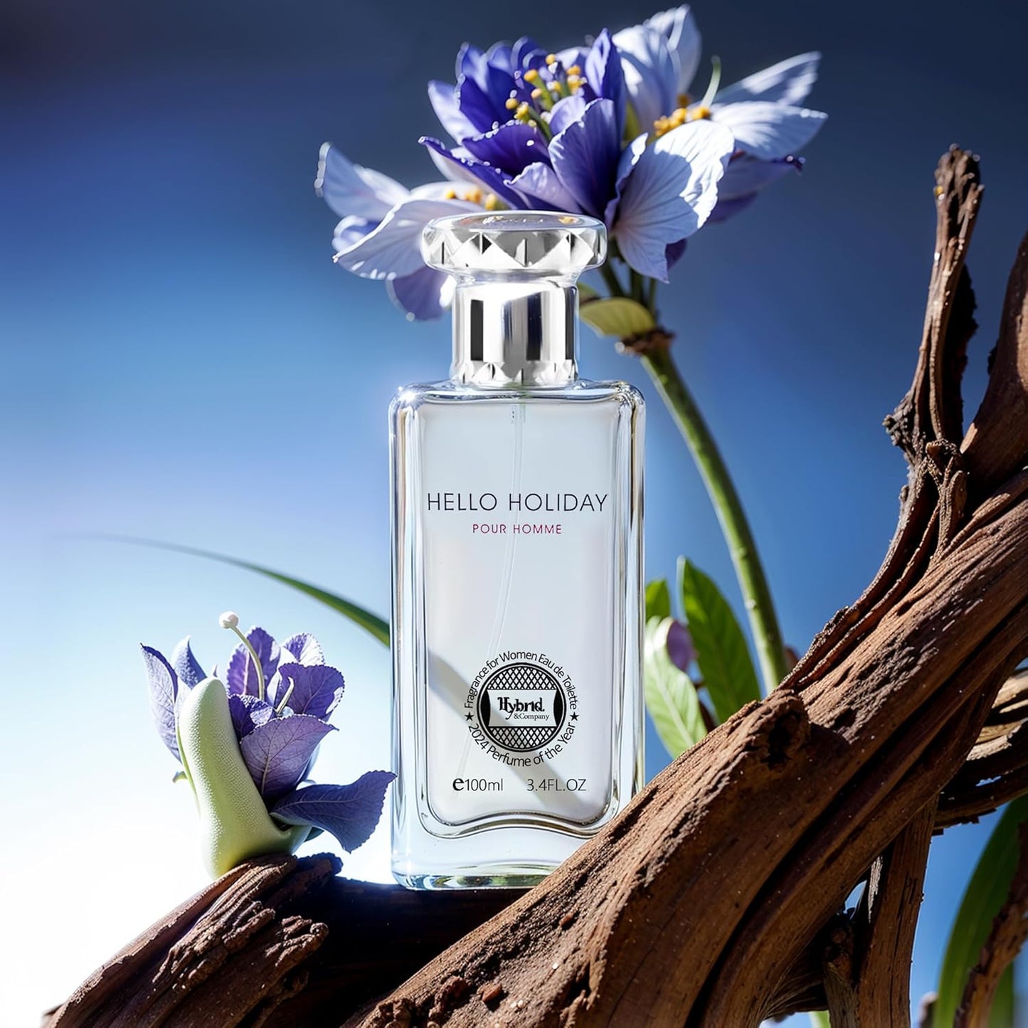 Hybrid & Company Women Hello Holiday Pour Femme Eau De Parfum Vaporisateur Natural Spray 3.4 Fl Oz