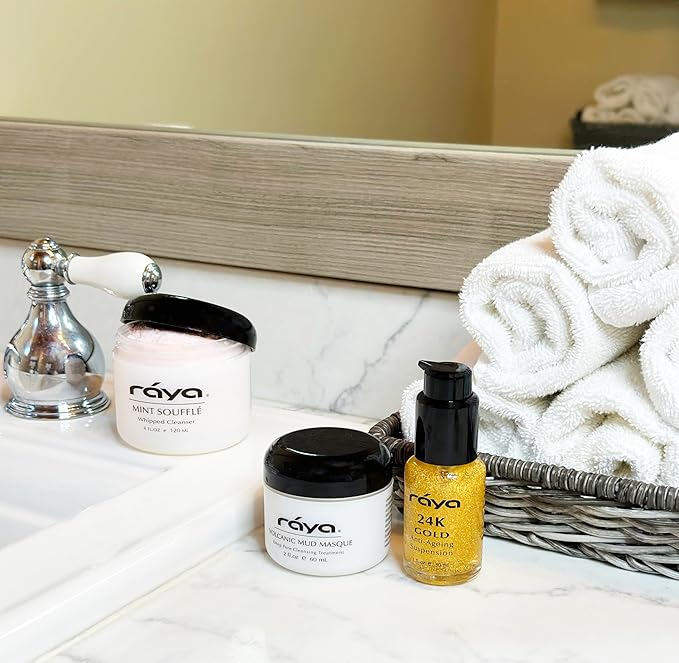 RAYA 24K Gold Anti-Aging Suspension (510) | Anti-Aging Facial Treatment Serum for All Skin Types | Made with Pure 24 Karat Gold | Softens and Helps Reduce Fine Lines and Wrinkles