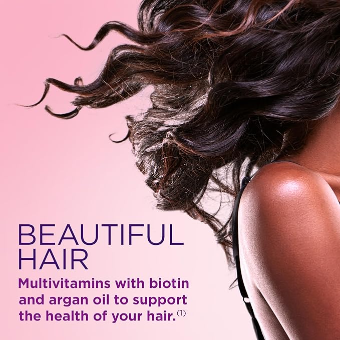 Nature's Bounty Advanced Hair, Skin & Nails, Argan-Infused Vitamin Supplement with Biotin and Hyaluronic Acid, 150 Rapid Release Softgels (Pack of 2)