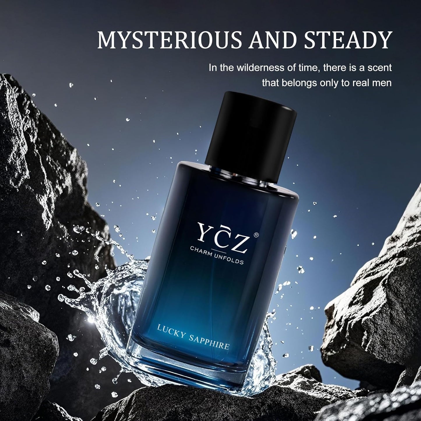 Ycz Lucky Men's Eau De Parfum New Round Box Packaging,1.7oz(50ml),Long Lasting EDP Men.Making it the ideal gentlemen’s gift (2-Pack)