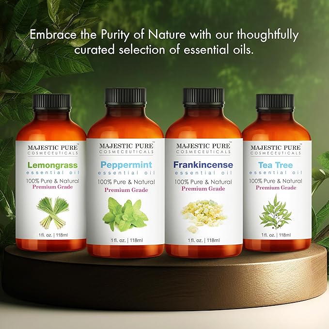 MAJESTIC PURE Tea Tree Essential Oil | 100% Pure and Natural Tea Tree Oil | Premium Grade Essential Oils for Hair Care, Home Diffusers, Skin, Aromatherapy, Massage and Humidifiers | 1 Fl Oz