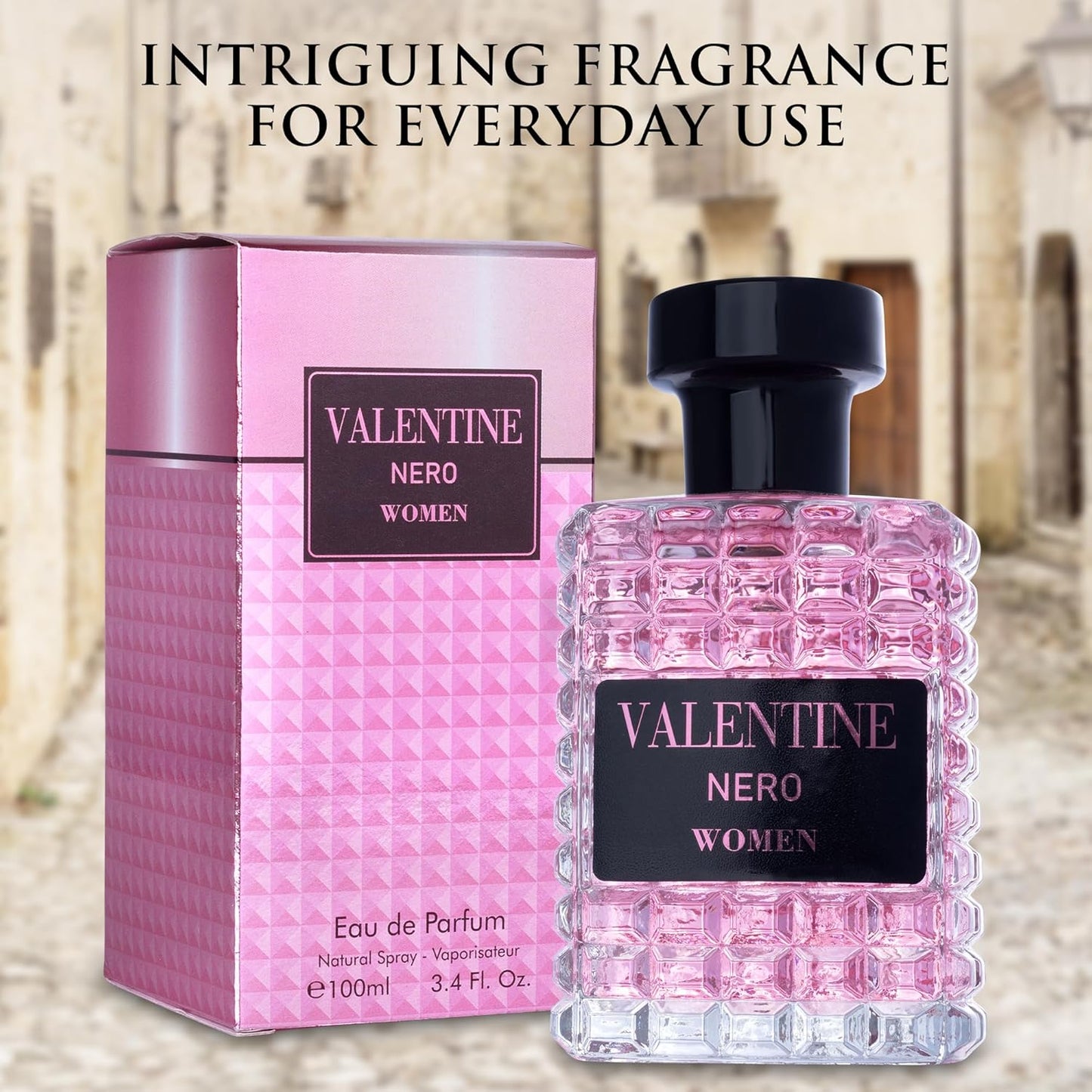 URBAN COLLECTION Valentine for Women Eau De Parfum - Amber Floral Jasmine, Bourbon Vanilla & Woods Oriental-Floral Fragrance with a Modern Twist Elegant 100ml Bottle Packed in Paper Box