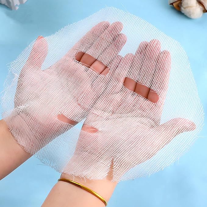 Yosoo Gauze Masks Facials, 50PCS Gauze Facial Mask Strong Permeability Mask Water Absorption Disposable DIY Face Mask Sheets DIY Cosmetic Face Spa Skin Care Skin Fiber Paper Facial Paper Sheet