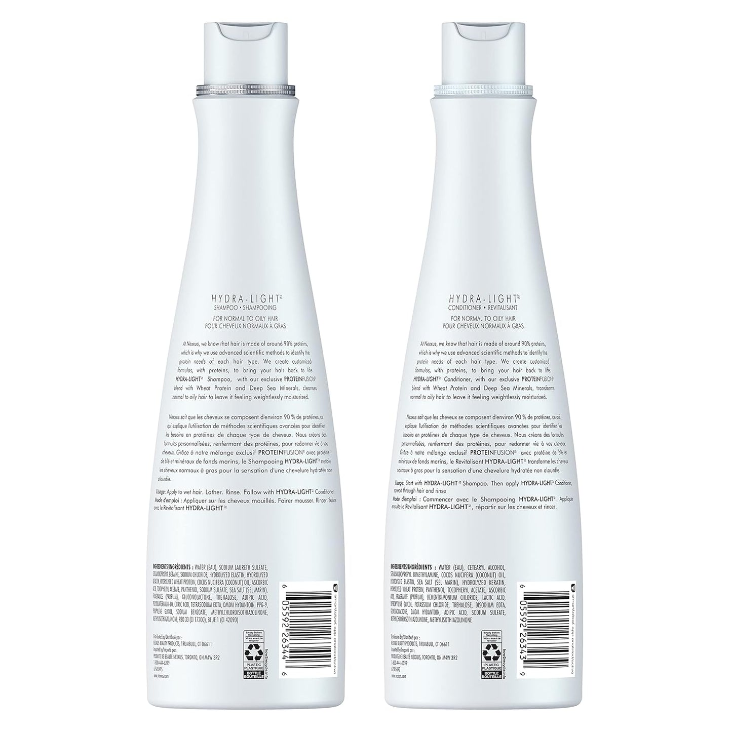 Nexxus Shampoo and Conditioner Hydra-Light 2 Count for Oily Hair Hair Care System Formulated With Proteinfusion Blend 13.5 oz