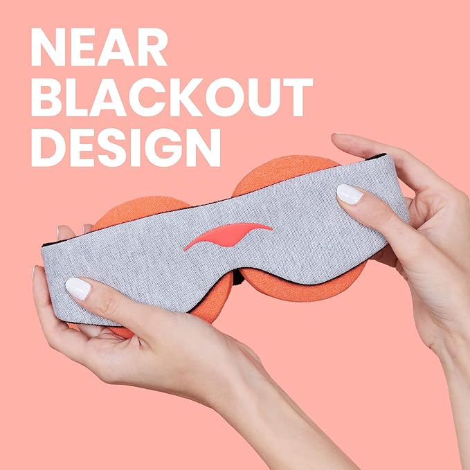 Manta Microwave Warm Sleep Mask - Dry Eye, Sinus & Migraine Relief Zero Pressure Moist Heat Mask for Puffy Eyes, Irritation, Strain Therapy