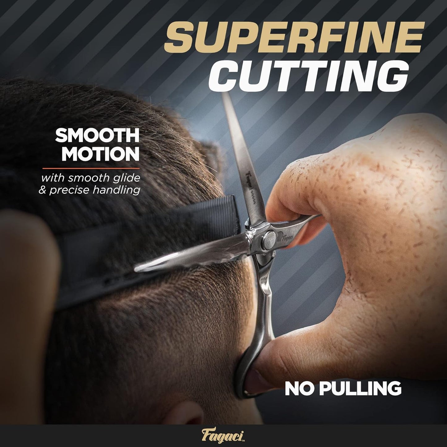 Fagaci Professional Hair Scissors 6” Razor Sharp Blades, Fine Cutting VG10 Steel Hair Cutting Shears, Barber Scissors Professional