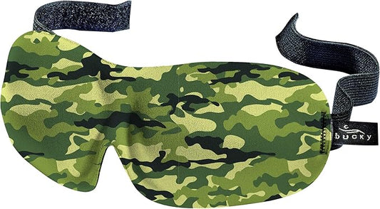 Bucky 40 Blinks No Pressure Printed Eye Mask for Travel & Sleep, Camo, One Size