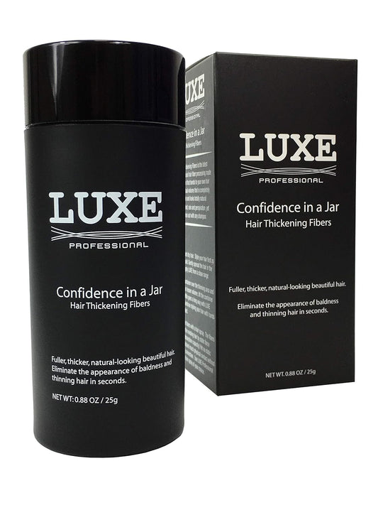 LUXE Hair Building Fibers - Thickening Fibers - CONFIDENCE IN A JAR – 2 Months+ Supply! – Hypoallergenic, Dermatologist Tested – Multiple Colors Available (Medium Blond)