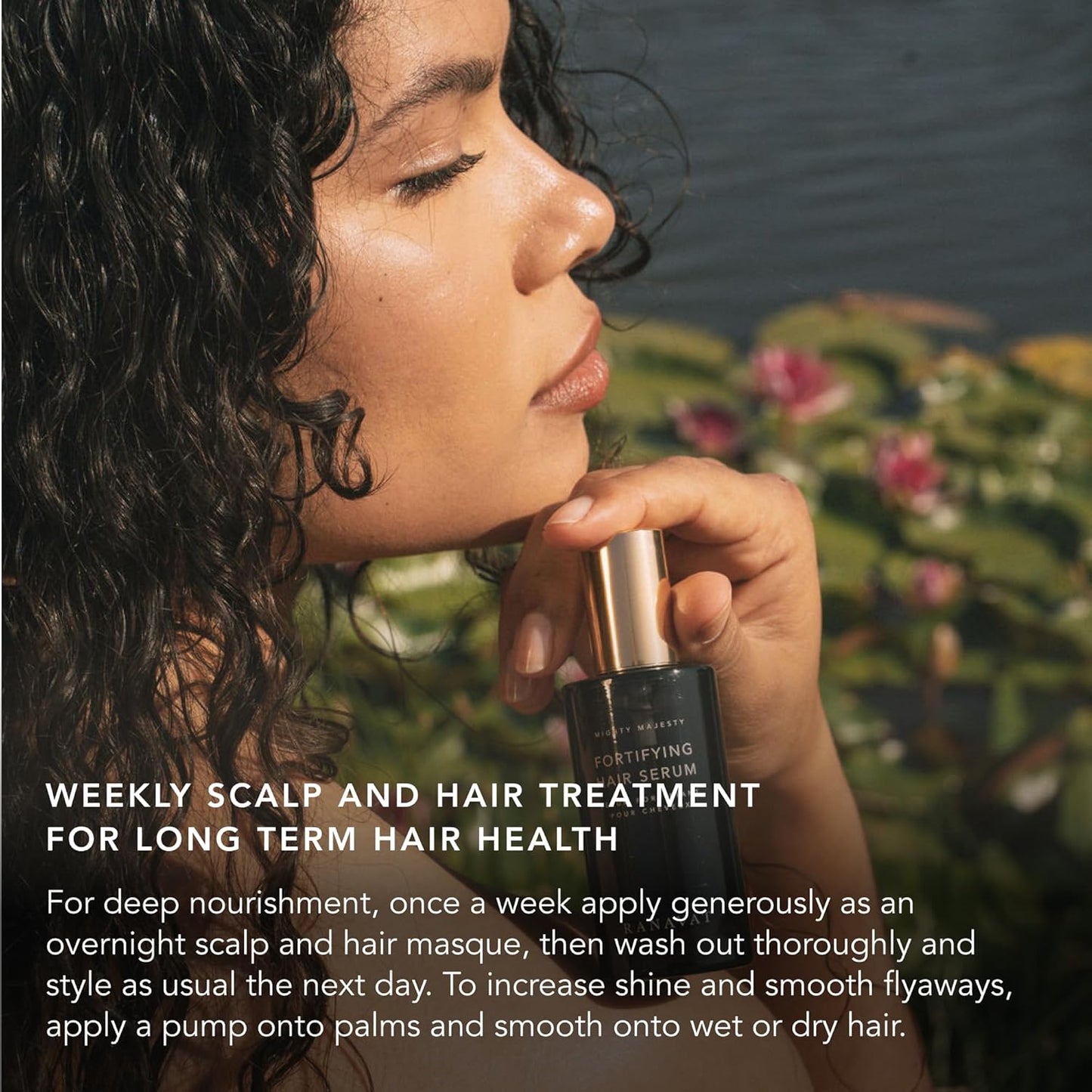 RANAVAT Mighty Majesty Travel Size Hair Serum - Fortifying Hair Oil Serum for Scalp Hydration, Frizz Control, & Hair Shine - With Jasmine and Amla Extract (0.5 oz)