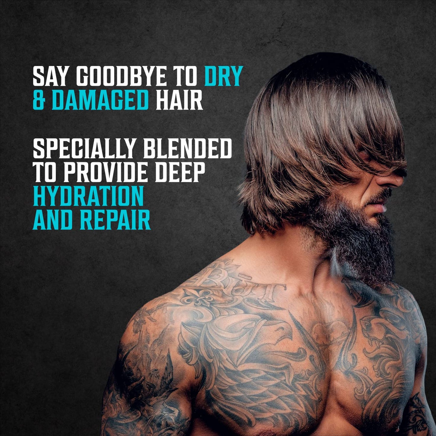 Viking Revolution Hydrating Hair Oil for Men - Mens Hair Oil Men with Vitamin E Dry Hair Oils with Argan Oil - Sunflower Seed Oil Hair Serum Repair, Hidrate Hair Treatment Oils (3.38 fl Oz)