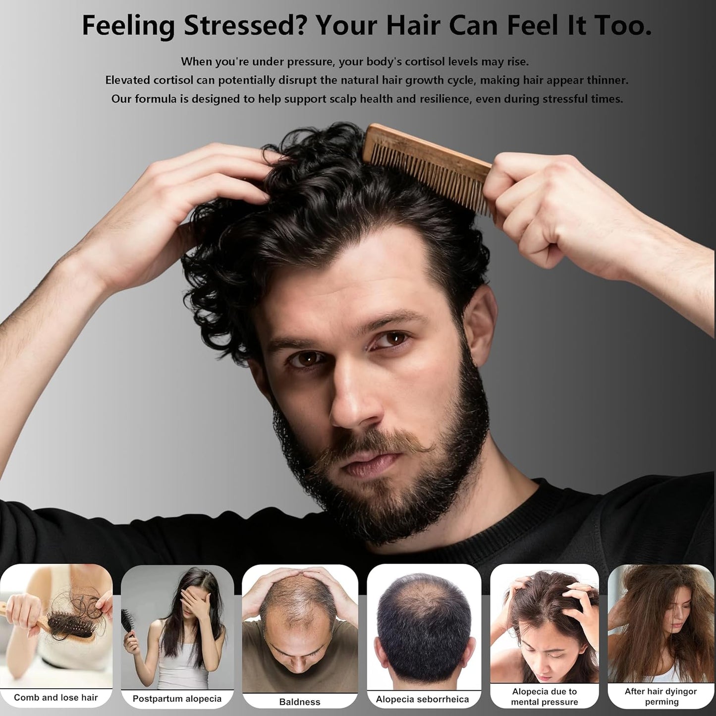 Root Activator Shampoo for Men & Women - Anti Hair Loss & Mens Hair Regrowth Shampoo with Natural Herbal Ingredients & Biotin - For Scalp Health & Cooling Sensation, 10.1 Fl Oz /300ml