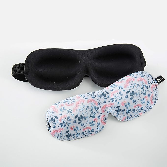 Bucky 40 Blinks No Pressure Printed Eye Mask for Travel & Sleep, Pink Arabella, One Size