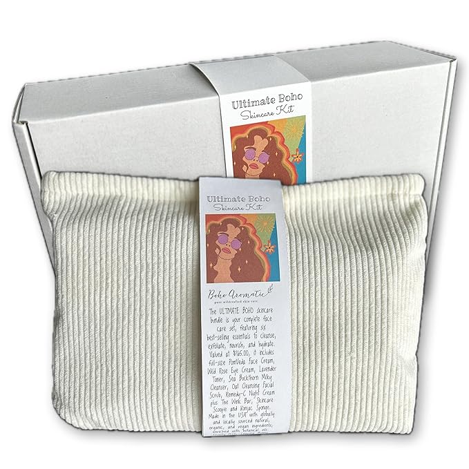 Natural Skincare Gift Set for Women – Hydrating Face Cleanser, Moisturizer & Eye Cream – Clean Beauty Facial Kit with Botanical Ingredients – Perfect Self Care or Birthday Gift by Boho Aromatic