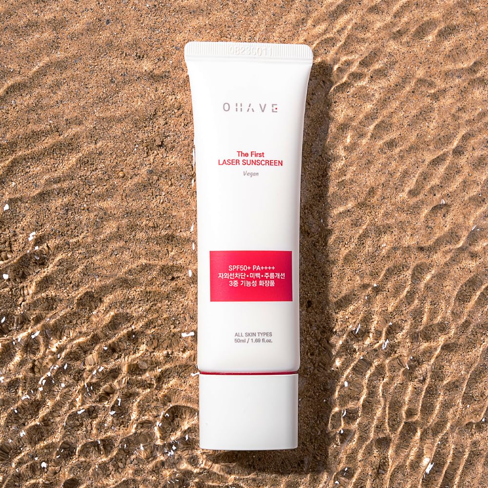 OHAVE Sunscreen SPF 50+ PA++++ Broad Spectrum Sunblock | Lightweight, Non-Greasy & Water-Resistant | Moisturizing UV Protection for Face & Body | UVA/UVB Defense | For Sensitive & All Skin Types