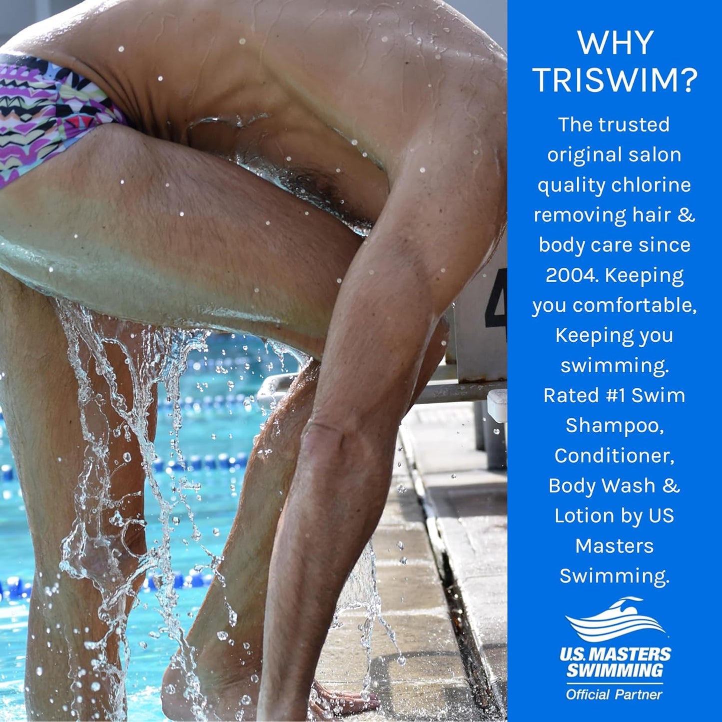 TRISWIM 2-in-1 Chlorine-Out Shampoo & Body Wash 32oz | Removes Chlorine, Saltwater, Hard Water Minerals, Copper, Green Tint | Vegan, Tear-Free, No Parabens | Watermelon Scent