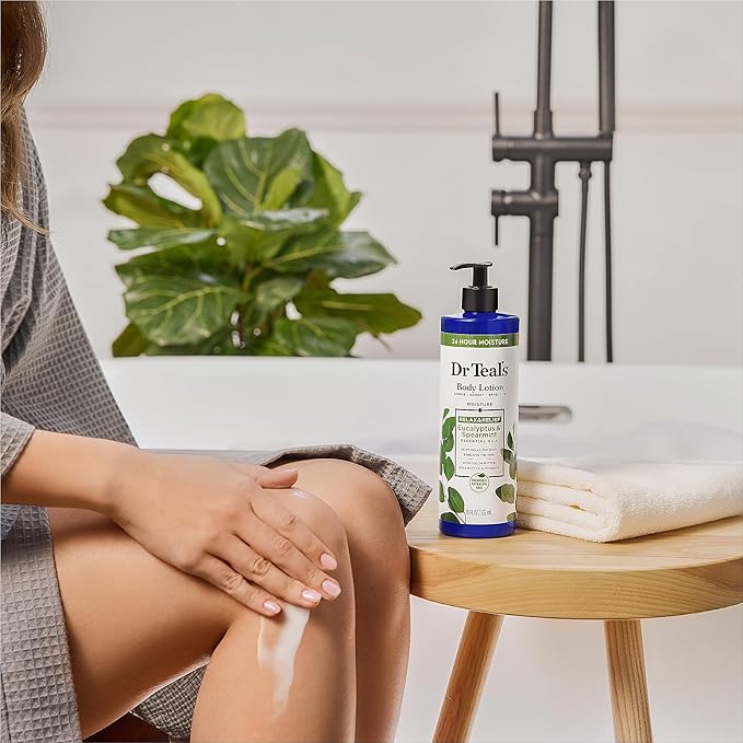 Dr Teal's Body Lotion, Eucalyptus & Spearmint & Essential Oils, 18 fl oz (Pack of 3)