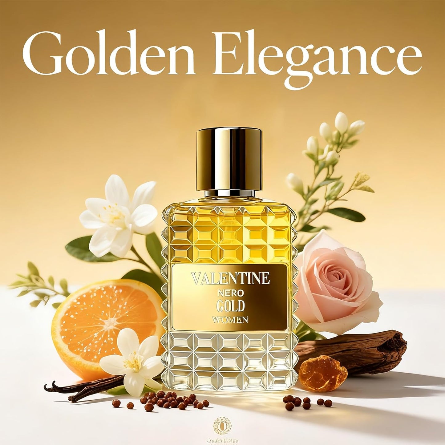 Valentine Nero Gold Perfume for Women, Floral Notes Eau de Parfum Spray Casual Daily Cologne 3.4 Fluid Ounce/100Ml Women Fragrance Daytime & Casual Use, for all Skin Types